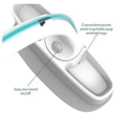 The First Years Rain Shower Baby Bathtub Set - Includes Infant Sling, Soothing Spray Shower Head, Fresh Water Tank and Built in Soft Brush - 3 in 1 Grow with Me Design - Baby Bath Essentials - Image 8