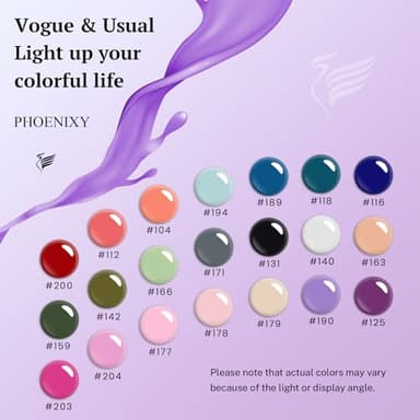 phoenixy 24 PCS Gel Nail Polish Set, Spring 21 Colors Gel Nail Polish Kit with Base Glossy Matte Top Coat Black Gray Red Nail Kit Gifts for Women PCA9024 - Image 2