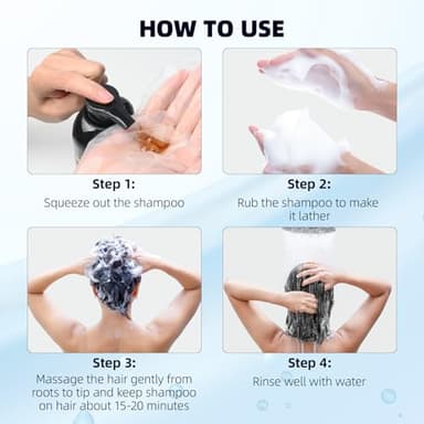 Ivnil Black Hair Dye Shampoo 3 in 1 Color Shampoo for Women & Men for Gray Hair Coverage for Instant Champu Para Canas - Image 5