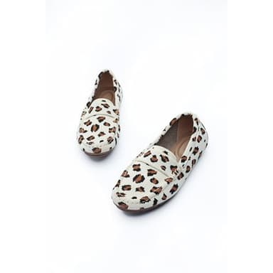 feabtonbd Loafers for Women Comfortable Breathable ShoeCasual Slip On Womens Driving Flats Shoes-White Leopard-8 - Image 2