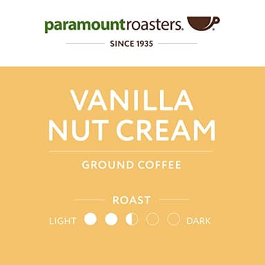 Paramount Roasters, Vanilla Nut Cream Flavored Ground Coffee, 1-12 ounce medium roast package from Paramount Coffee Company - Image 9