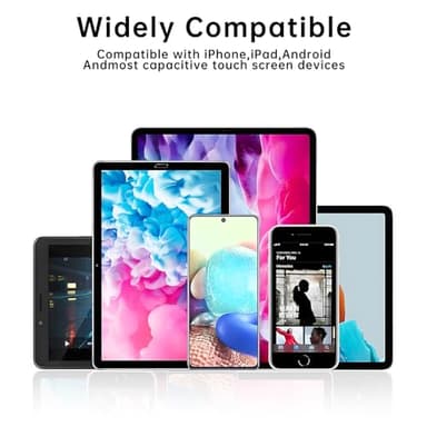 Stylus (10 Pcs),2-in-1 Stylus Pen for Touch Screen,High Precision and Sensitivity,Suitable for iPhone/ipad/Android Tablets,Compatible with Touch Screens (Silver/Blue/Rose Gold/White/Black) - Image 7