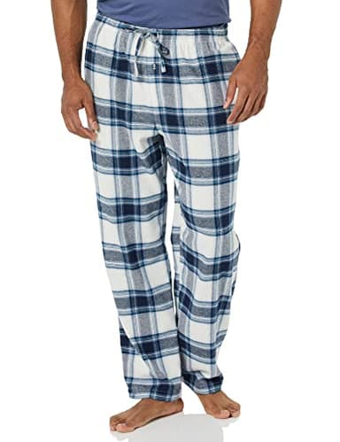 Amazon Essentials Men's Breathable Flannel Pyjama Trousers (Available in Big & Tall), Grey White Plaid, M - Image 5