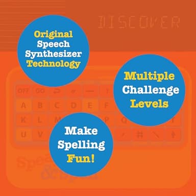 Playmonster Speak & Spell Electronic Game - Educational Learning Toy, Spelling Games, 80s Retro Handheld Arcade, Autism Toys, Activity for Boys, Girls, Toddler, Ages 7+ - Image 6