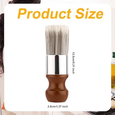 Salve Brush for Furniture, Wood Furniture Brush with Comfortable Handle Durable Salve Wax Brushing Tool for Leather for Furniture Home Leather - Image 2