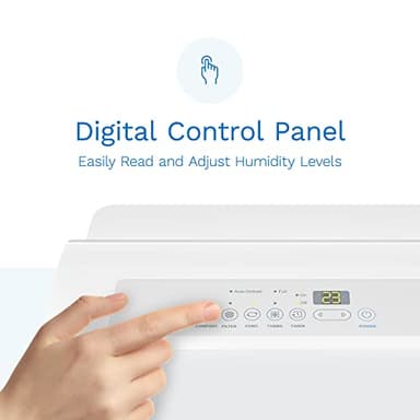 hOmeLabs 3000 Sq. ft. Energy Efficient Dehumidifier - Ideal for Medium to Large Rooms, Bedrooms and Home Basements - Powerful Moisture Removal and Humidity Control - 35 Pint - Image 3