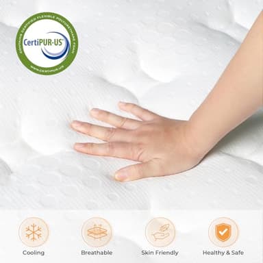 Vesgantti Twin XL Mattress, 12 Inch Memory Foam Hybrid Mattress in a Box with Individual Pocket Spring, Twin XL Size Mattress for Pressure Relief, Motion Isolation, Medium Firm Support - Image 4