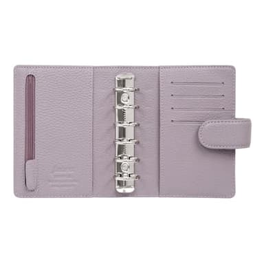 Filofax Norfolk Organizer, Pocket Size, Lavender - Soft, Full-Grain Leather, Six Rings, Week-to-View Calendar Diary, Multilingual, 2025 (C022638-25) - Image 3