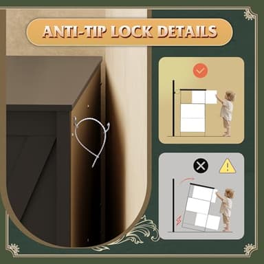 WLIVE Farmhouse Black Dresser for Bedroom, 53.07'' Wide 6 Drawer Wood Dresser, Chest of Drawers with Double Rustic Handle, TV Stand for 60 inch TV, Modern Clothes Organizer for Living Room, Hallway - Image 9