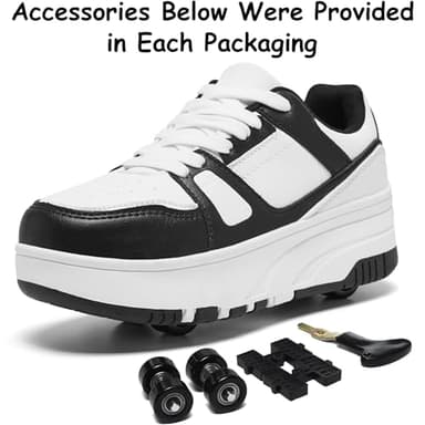 ANEFUN Roller Skate Shoes for Kids Girls Boys Detachable Wheeled Fashion Sneakers - Image 3