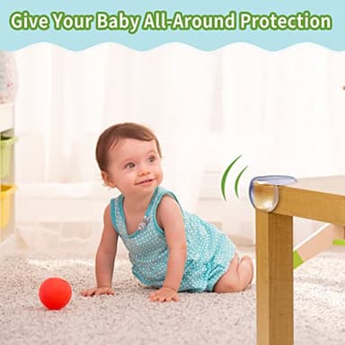 Corner Protector for Baby: Baby Proofing Safety Corner Clear Furniture Tablet Corner Protection| Protectors Guards, Baby Proof Bumper & Cushion to Cover Sharp Furniture & Table Edges (24 Count Round) - Image 7