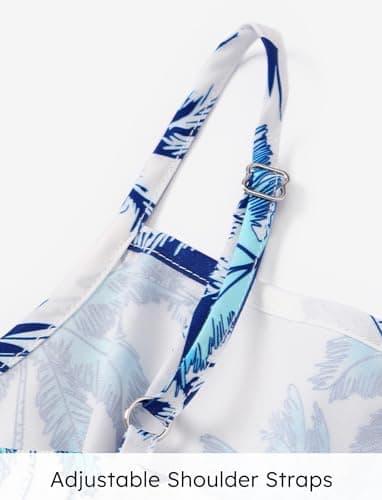 PATPAT Girls Rompers Size 9-10, Palm Print, Cute Jumpsuits For Girls, Backless Wide Leg Sleeveless Hawaiian Rompers With Pockets, Spaghetti Strap Jumpsuits With Belt, Kids Cute Clothes - Image 3