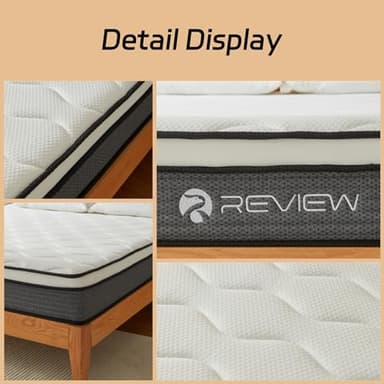 Review Full Mattresses, 10 Inch Full Size Mattress in a Box, Memory Foam Hybrid Mattress with Individual Pocket Spring Coils for Motion Isolation & Silent Sleep, Pressure Relief, Plush Firmness - Image 7