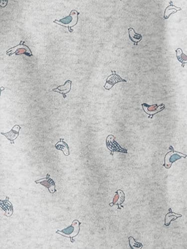 little planet by carter's unisex-baby 2-pack Long Sleeve Bodysuits made with Organic Cotton, Blue Meadow/Bird Print, 3 Months - Image 3
