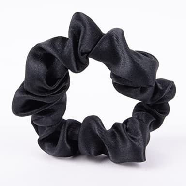 Amazon Basics Satin Scrunchies Black Hair Ties, Pack of 8 - Image 4
