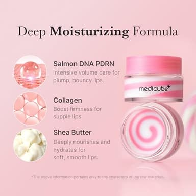 medicube PDRN lip sleeping mask glow balm | Salmon PDRN, Collagen, Shea Butter for Softer Lips, Long-lasting Moisture, Overnight and daily lip care, Korean Skincare 0.35 oz. - Image 5