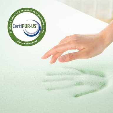 ZINUS 3 Inch Green Tea Memory Foam Mattress Topper, Smaller, More Convenient WonderBox Packaging, Pressure-Relieving Layers, CertiPUR-US Certified, Queen - Image 2