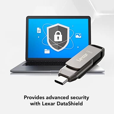 Lexar 256GB JumpDrive Dual Drive D400 USB 3.2 Type-C & Type-A Flash Drive for Storage Expansion, Photo Back-up for iPhone 15, Up to 130MB/s, Metal Housing & Swivel Design, Titanium (LJDD400256G-BNQNU) - Image 7