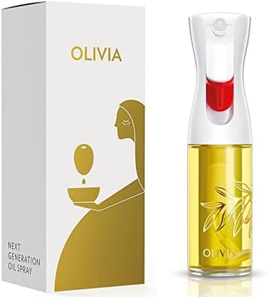 FLAIROSOL OLIVIA. The Original Advanced Oil Sprayer for Cooking, Salads, BBQs and More, Continuous Spray with Portion Control, Trusted by Chefs. Patented Technology. (Glass Bottle) (Golden Leaves - Image 2