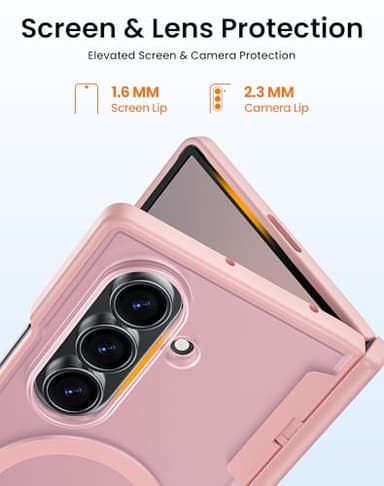 Spugan for Galaxy Z Fold 7 Case with Privacy Screen Protector, [Compatible with MagSafe] [Hinge Protection] Military Drop Protection, Shockproof Translucent Phone Case for Samung Z Fold 7 (Pink) - Image 8