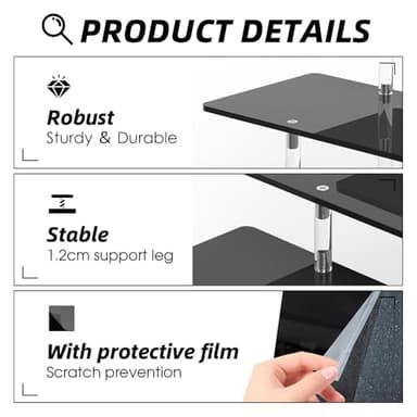 Acrylic Riser Display Stand, Black 4 Tier Cupcake Stand Display Risers Shelf Perfume Cologne Organizer Compatible with Funko Pop Food Dessert Makeup Skincare Cosmetics Lotion Organizer (1 PACK) - Image 4