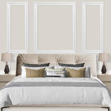 Lunghaa 6-Frame Premade Accent Wall Molding Kit, Ready-to-Assemble Wainscoting Panels, Pre-Cut Chair Rail Moulding Trim for Home Décor - Image 7