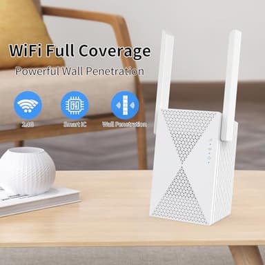 2025 Fastest WiFi Extender Signal Booster - Coverage Up to 9999 sq. ft, Easy Setup, Long Range WiFi Extender, Ethernet Port & Access Point, and Stable Internet Performance with 60+ Devices - Image 2