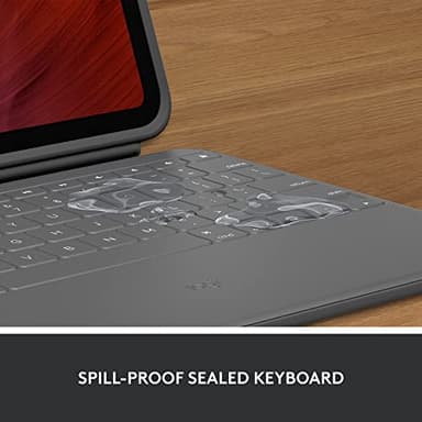Logitech Rugged Folio Keyboard Case for iPad (10th gen & A16) with Smart Connector and Durable Spill-Proof Keyboard - Graphite - Image 3
