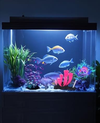 ZtohPyo 4 Pieces Aquarium Fish Tank Decorations with Glowing Effect, Silicone Glow Artificial Ornament Coral Reef Plants for Aquarium Decoration Small and Large Fish Bowl Decor Accessories - Image 2
