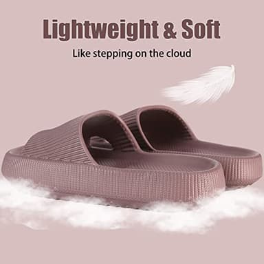 rosyclo Cloud Slippers for Women and Men, Pillow House Slippers Soft Comfortable Cushioned Lightweight Home Shower Shoes Women's Cloud Slide Sandals for Ladies Indoor, Wine Red - Image 4