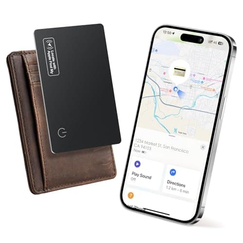 Wallet Tracker Card Air-Tag (iOS Only) - Work with Apple Find My, Bluetooth Tracker Smart Tracking Card Wallet Finder, 0.07in Slim, IP68 Waterproof, Item Locator for Luggage Tags, Passports, Purse - Image 1
