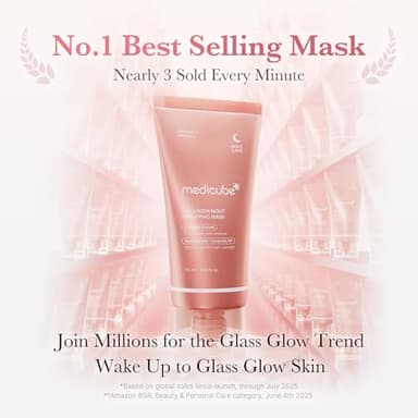 medicube Collagen Overnight Wrapping Peel Off Facial Mask Pack - Elasticity & Hydration Care, Reduces Sagging & Dullness - Hydrolyzed Collagen For Glowing Skin - Korean Skin Care, 2.53 fl.oz - Image 2