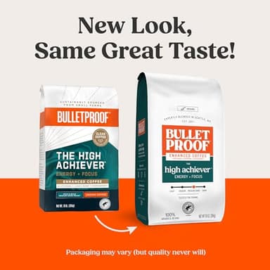 Bulletproof The High Achiever Ground Mushroom Coffee, 10oz, High Caffeine with Lion's Mane, B Vitamins and Adaptogens for Energy & Focus, Medium-Dark Roast - Image 3