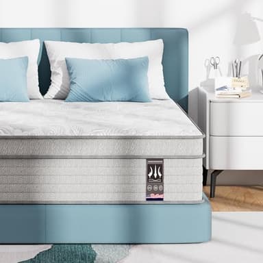 Queen Mattress 14 inch, Medium Firm Hybrid Mattresses with Cooling Gel Memory Foam, Queen Mattress in a Box, Independent Spring for Motion Isolation, Pressure Relief & Upgraded Support, CertiPUR-US - Image 7