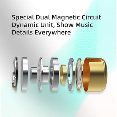 keephifi KZ EDX Pro in Ear Monitor Headphones KZ IEM Earphones Dual DD HiFi Stereo Sound Stage Earphones Wired Noise Cancelling Gaming Earbuds for Musicians Singer Audiophiles (White, No Mic - Image 6