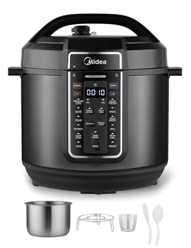 Midea 12-in-1 Electric Pressure Cooker, 8 Quarts, 12 Presets, Multi-Functional Programmable Slow Cooker, Rice Cooker, Steamer, Sauté Pan, Yogurt Maker, and More, Stainless Steel - Image 1
