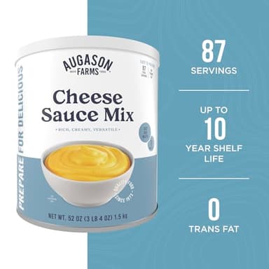 Cheese Sauce Mix Can Emergency Food Supply, 87 Servings, 10 Year Shelf Life - Shelf Stable Cheddar Cheese Powder Canned Food - Image 3