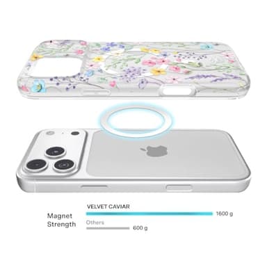 VELVET CAVIAR Case for iPhone 17 Pro Max | Compatible with MagSafe | 10ft Drop Tested | Cute Girly Protective Designer Cases for Women | Enchanted Floral Wildflowers - Image 4