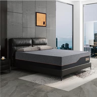 Dyonery King 14 Inch Memory Foam Mattress in a Box, Jacquard Fabric Cover, Made in The USA of US Foam and Global Materials, CertiPUR-US Certified, Fiberglass Free Mattress, 76”x80” - Image 2