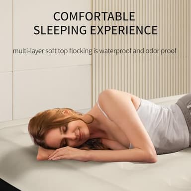 SENNOUL Air Mattress Queen with Built in Pump - 2 Mins Quick Self Inflatable,16"/650lbs Max Blow Up Bed, All Night Stability No Lost Air，No Peculiar Smell for Camping,Home,Guests & Portable Travel - Image 6