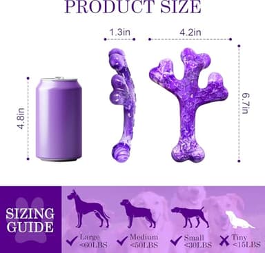 Frienhund Aggressive Chewers Dog Chew Toys - 2 Pack Tough Dog Toys for Aggressive Chewers Large Breed, Indestructible Dogs Toy for Gift, Interactive to Keep Them Busy - Image 7