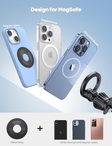 Lamicall for MagSafe Car Mount - [20 Super Magnets] Magnetic Car Phone Mount, Air Vent Phone Holder Car, Hands Free Cell Phone Holder Clip Car Accessories fit iPhone 17 16 15 14 13 Pro Plus Max - Image 3