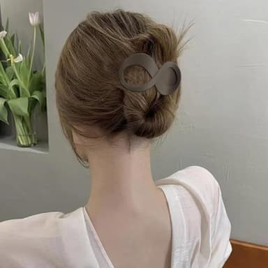 Atoden Flat Hair Clips for Thin Hair 4Pcs French Concord Hair Clips 3.4'' Lay Down Flat Hair Claw Clips for Medium Thick Hair Matte Neutral Jaw Clips Hair Clamps Barrettes Hair Accessories for Women - Image 3