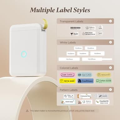 NIIMBOT D110 Label Maker Machine with Label, Small Label Printer Bluetooth Connection Multiple Templates Available for Phone Easy to Use for Office Home Organization Rechargeable White - Image 2