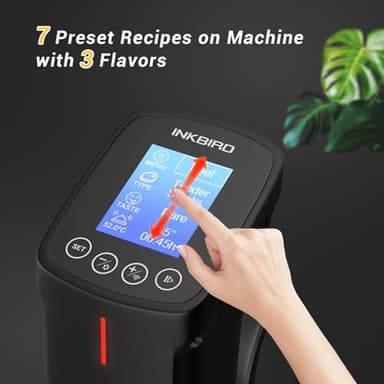 Inkbird WIFI Sous Vide Machine ISV-100W, 1000 Watts Sous-Vide Cooker Immersion Circulator with 14 Preset Recipes on APP & Calibration Function, Thermal Immersion, Fast-Heating with Timer |Best Gift - Image 4