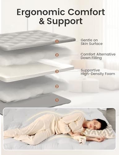 Syrinx Japanese Floor Futon Mattress, Foldable Tatami Sleeping Pad for Adults & Kids, Roll-Up Floor Bed or Bench Cushion - Image 2