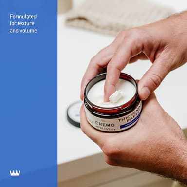 Cremo Mens Hair Paste - Premium Barber Grade Thickening Paste with High Hold and Low Shine, 4 Oz - Image 4
