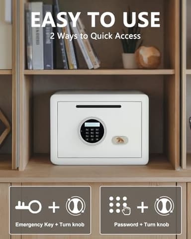 TIGERKING Drop Safe, Digital Safe With Keypad, White Small Safe Box- Deposit Cash Easily, Money Security Box For Home, Business, 1.2 Cubic Feet - Image 5