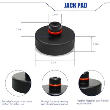 FITHOIST 3 Ton Scissor Jack Kit for Teslla | 7 Pcs 4-in-1 w/Drill Adapter, Lift Pads - Lug Wrench, Ratchet Handle & Storage Bag for Emergency Tire Change - Image 6