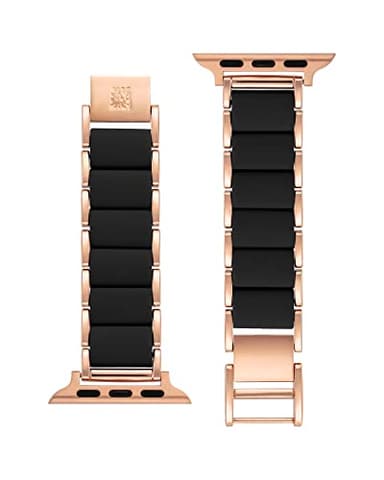 Anne Klein Rubberized Fashion Bracelet for Apple Watch, Secure, Adjustable, Apple Watch Replacement Band, Fits Most Wrists - Image 3